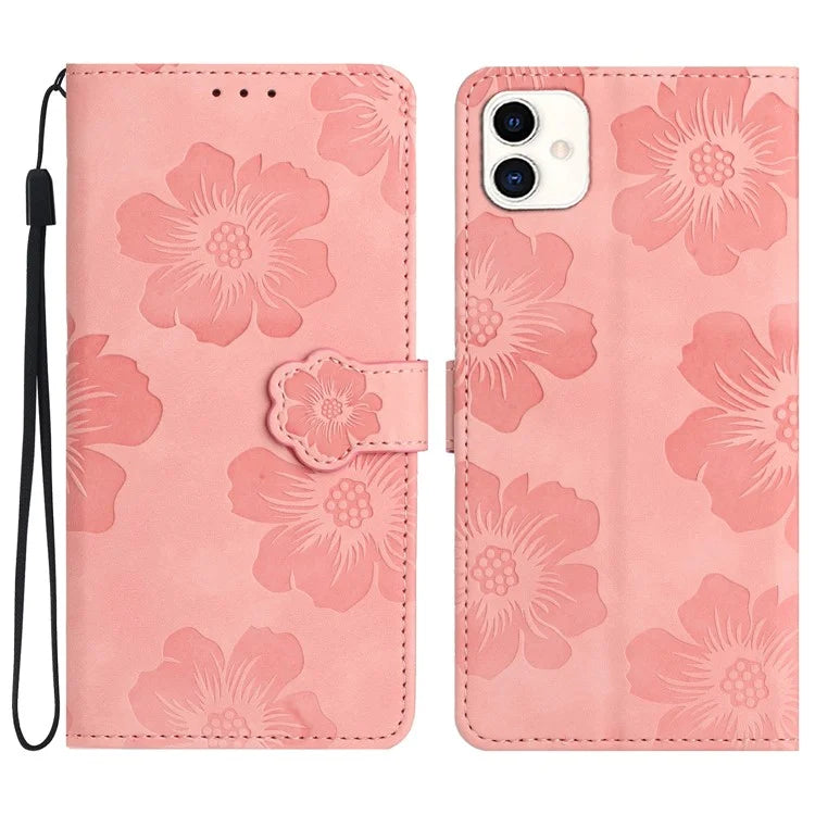 For Samsung Galaxy A05s 4G PU Leather Wallet Phone Cover Flowers Imprinted Flip Stand Phone Case