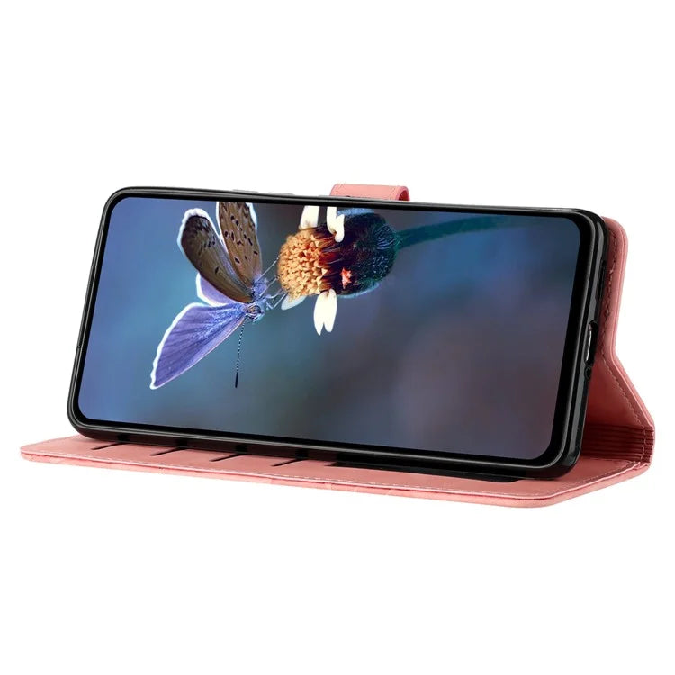 For Samsung Galaxy A05s 4G PU Leather Wallet Phone Cover Flowers Imprinted Flip Stand Phone Case