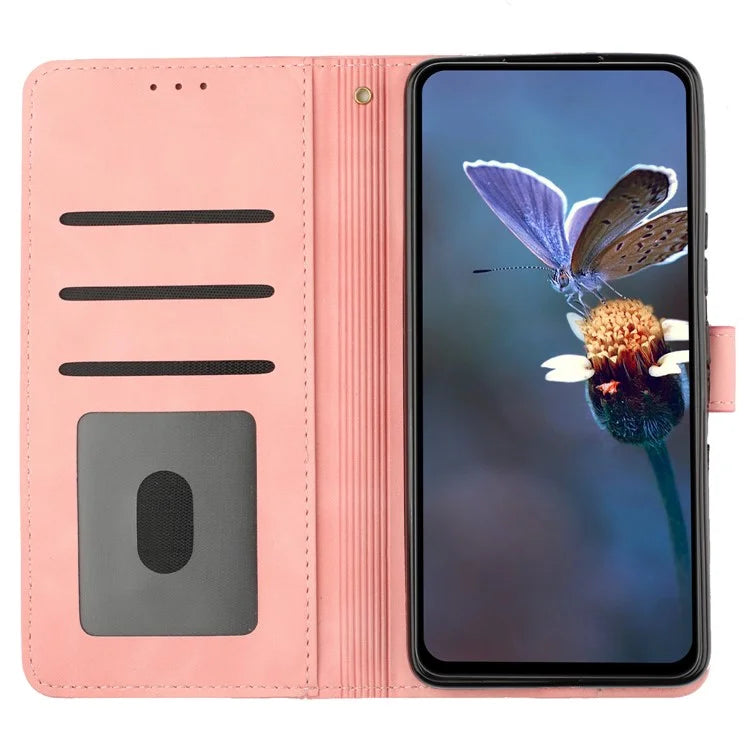 For Samsung Galaxy A05s 4G PU Leather Wallet Phone Cover Flowers Imprinted Flip Stand Phone Case