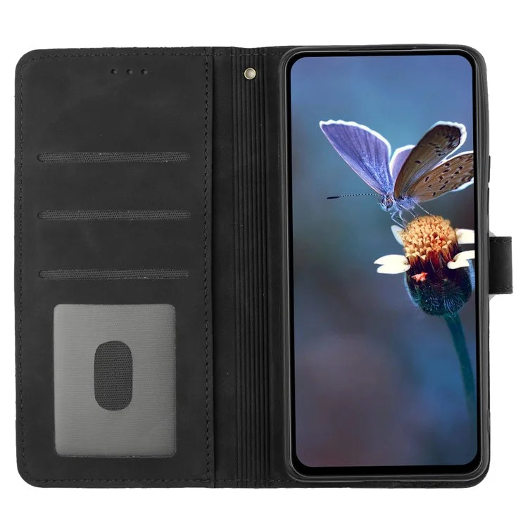 For Samsung Galaxy A05s 4G PU Leather Wallet Phone Cover Flowers Imprinted Flip Stand Phone Case