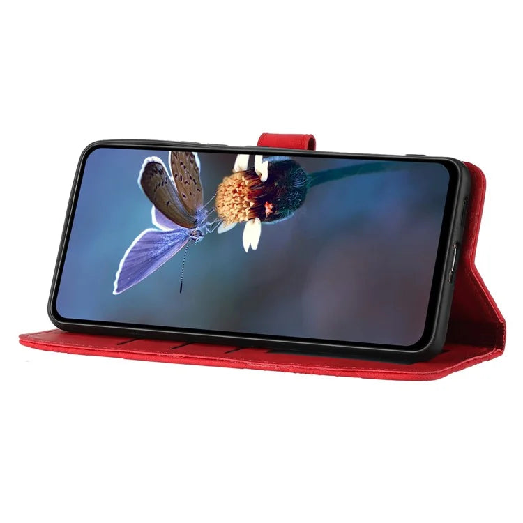 For Samsung Galaxy A05s 4G PU Leather Wallet Phone Cover Flowers Imprinted Flip Stand Phone Case