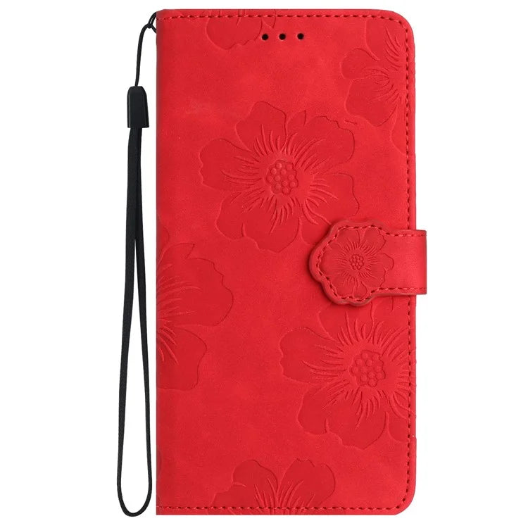 For Samsung Galaxy A05s 4G PU Leather Wallet Phone Cover Flowers Imprinted Flip Stand Phone Case