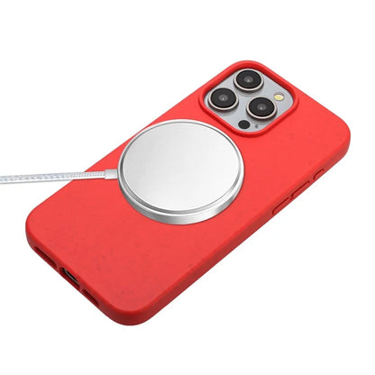 Eco-friendly Wheat Straw+TPU Case for iPhone 13 Pro Max 6.7 inch Phone Cover with Long Rope