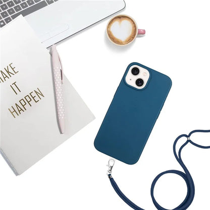 For iPhone 14 Plus Case Eco-friendly Biodegradable Wheat Straw+TPU Phone Protective Cover