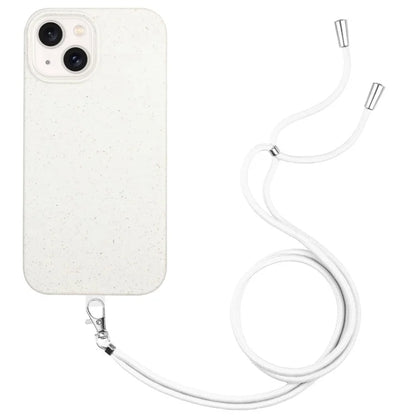 For iPhone 14 Plus Case Eco-friendly Biodegradable Wheat Straw+TPU Phone Protective Cover
