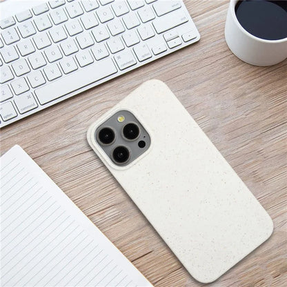 For iPhone 14 Pro Case Compostable Wheat Straw+TPU Magnetic Phone Cover