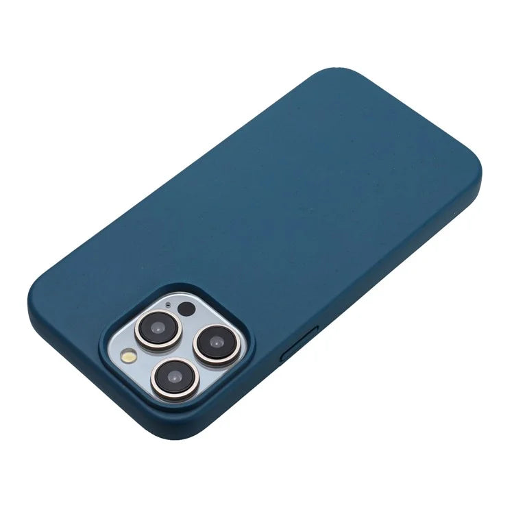 For iPhone 14 Pro Case Compostable Wheat Straw+TPU Magnetic Phone Cover