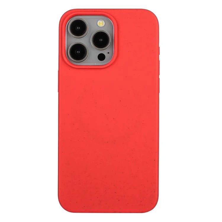 For iPhone 14 Pro Case Compostable Wheat Straw+TPU Magnetic Phone Cover