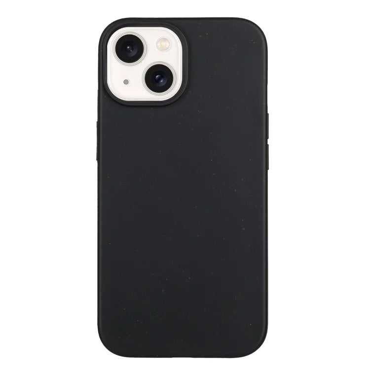 For iPhone 15 Plus Biodegradable Case Wheat Straw+TPU Magnetic Phone Cover
