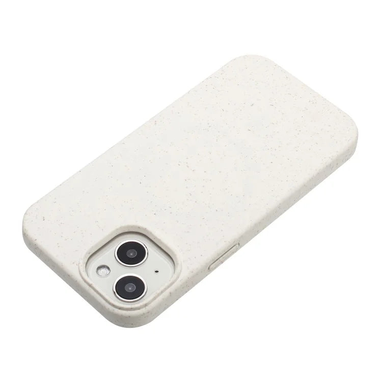For iPhone 15 Plus Biodegradable Case Wheat Straw+TPU Magnetic Phone Cover