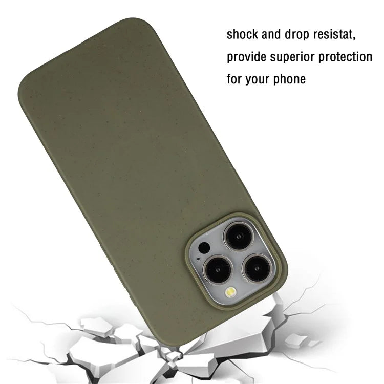 For iPhone 12 Pro Max Case Eco Wheat Straw Made Biodegradable Phone Cover