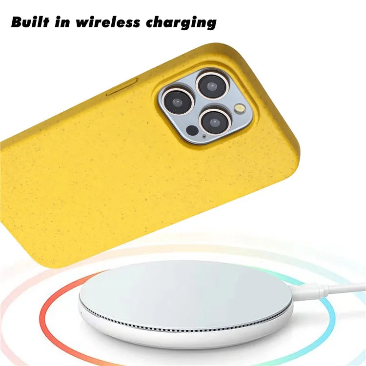 For iPhone 12 Pro Max Case Eco Wheat Straw Made Biodegradable Phone Cover
