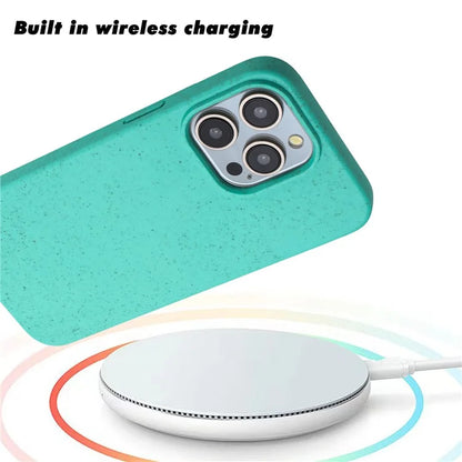 For iPhone 12 Pro Max Case Eco Wheat Straw Made Biodegradable Phone Cover