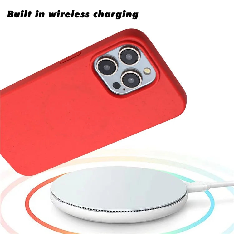 For iPhone 12 Pro Max Case Eco Wheat Straw Made Biodegradable Phone Cover