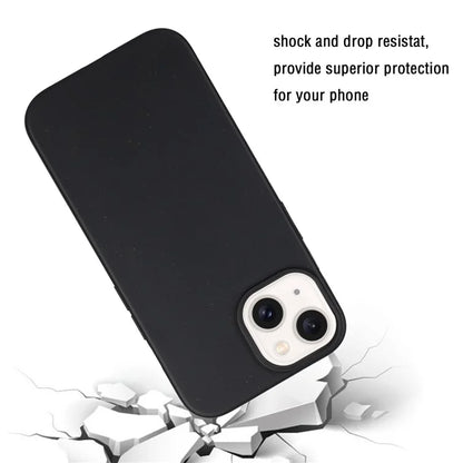 For iPhone 14 Plus Case Wheat Straw+TPU Phone Cover Compatible with Magsafe
