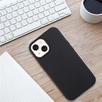 For iPhone 14 Plus Case Wheat Straw+TPU Phone Cover Compatible with Magsafe