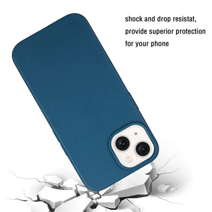 For iPhone 14 Plus Case Wheat Straw+TPU Phone Cover Compatible with Magsafe