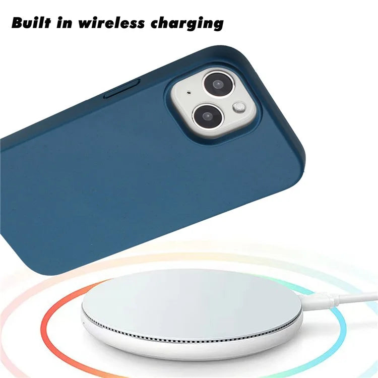 For iPhone 14 Plus Case Wheat Straw+TPU Phone Cover Compatible with Magsafe