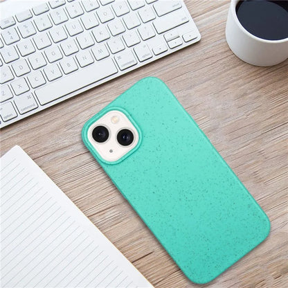 For iPhone 14 Plus Case Wheat Straw+TPU Phone Cover Compatible with Magsafe