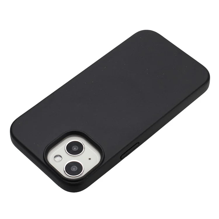 For iPhone 15 Magnetic Case Wheat Straw+TPU Compostable Phone Cover