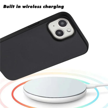 For iPhone 15 Magnetic Case Wheat Straw+TPU Compostable Phone Cover