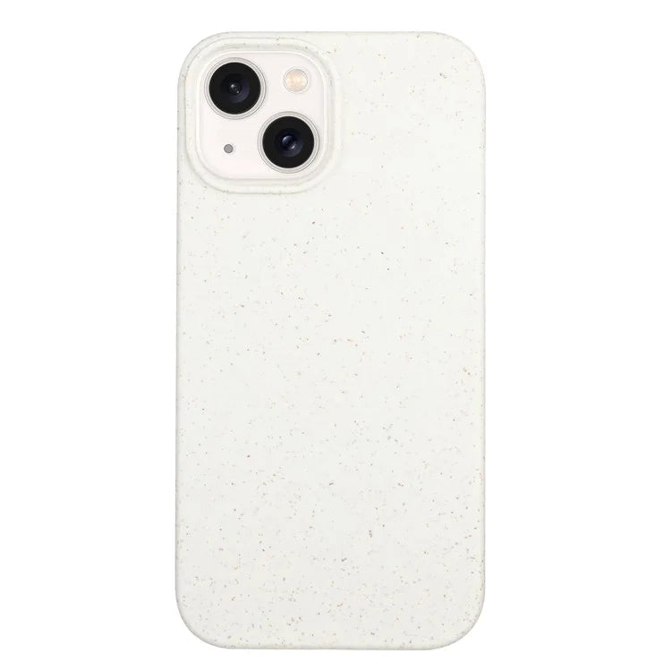 For iPhone 15 Magnetic Case Wheat Straw+TPU Compostable Phone Cover