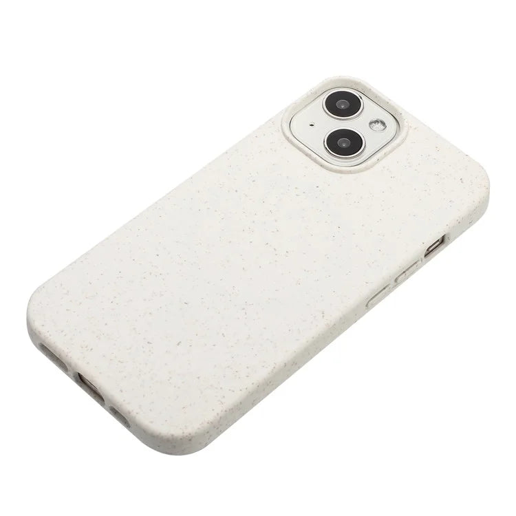 For iPhone 15 Magnetic Case Wheat Straw+TPU Compostable Phone Cover