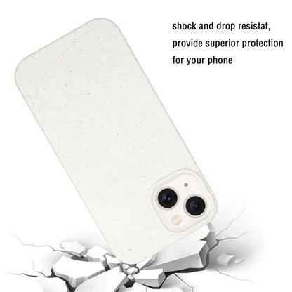 For iPhone 15 Magnetic Case Wheat Straw+TPU Compostable Phone Cover