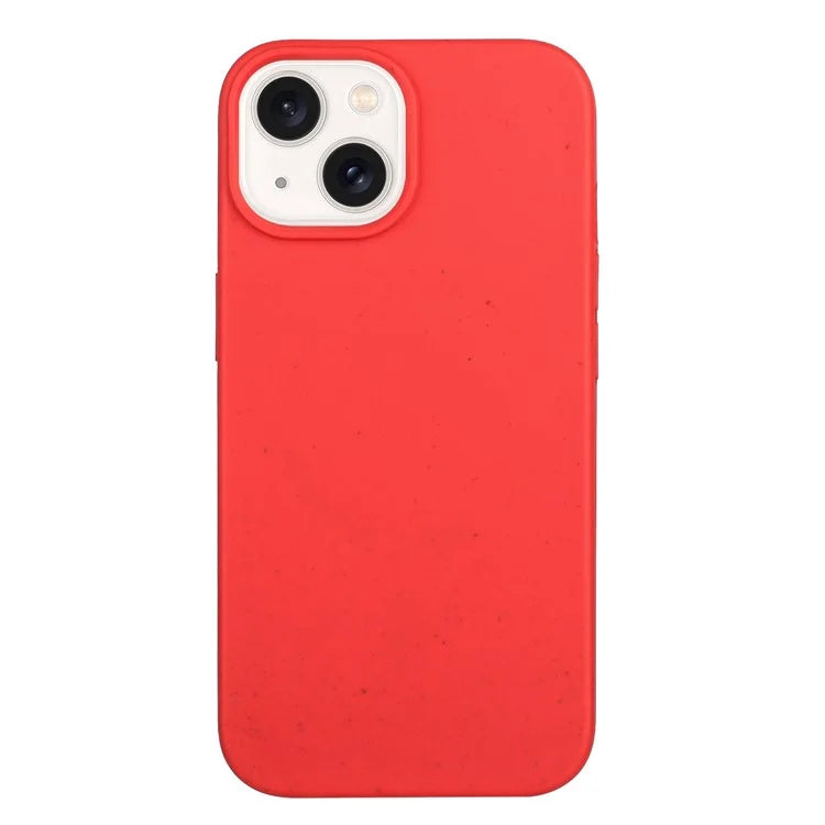 For iPhone 15 Magnetic Case Wheat Straw+TPU Compostable Phone Cover