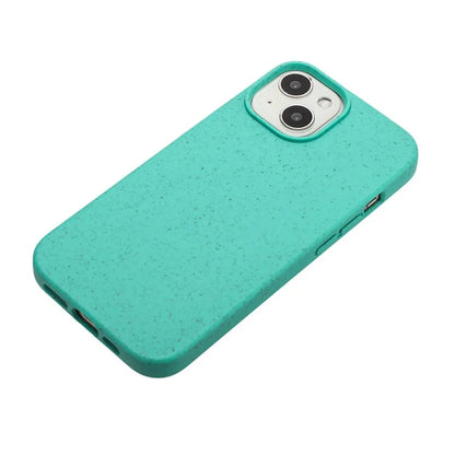 For iPhone 15 Magnetic Case Wheat Straw+TPU Compostable Phone Cover