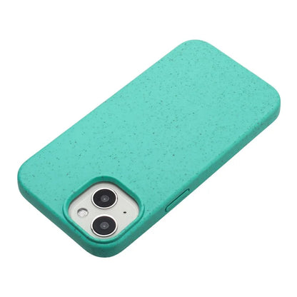 For iPhone 15 Magnetic Case Wheat Straw+TPU Compostable Phone Cover