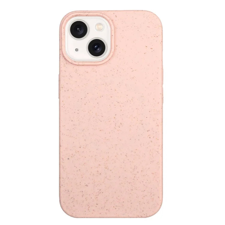 For iPhone 15 Magnetic Case Wheat Straw+TPU Compostable Phone Cover