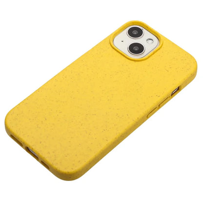For iPhone 15 Magnetic Case Wheat Straw+TPU Compostable Phone Cover