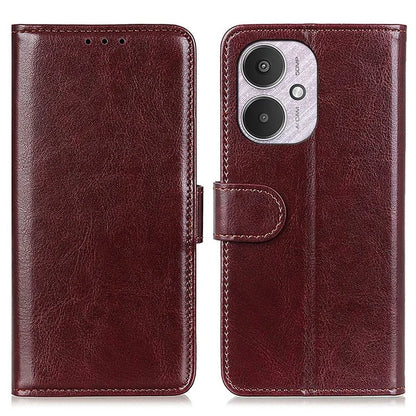 For Xiaomi Redmi 13C 4G / Poco C65 4G / Redmi 13C 5G Case Anti-scratch Crazy Horse Texture Wallet Stand Phone Cover