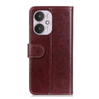 For Xiaomi Redmi 13C 4G / Poco C65 4G / Redmi 13C 5G Case Anti-scratch Crazy Horse Texture Wallet Stand Phone Cover