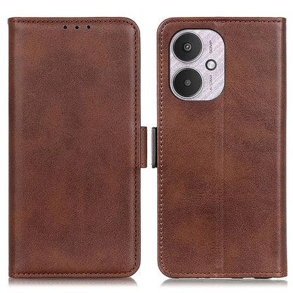 For Xiaomi Redmi 13C 4G / Poco C65 4G / Redmi 13C 5G Case Cowhide Texture Phone Shell with Stand and Wallet