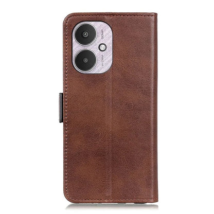 For Xiaomi Redmi 13C 4G / Poco C65 4G / Redmi 13C 5G Case Cowhide Texture Phone Shell with Stand and Wallet