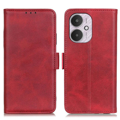 For Xiaomi Redmi 13C 4G / Poco C65 4G / Redmi 13C 5G Case Cowhide Texture Phone Shell with Stand and Wallet