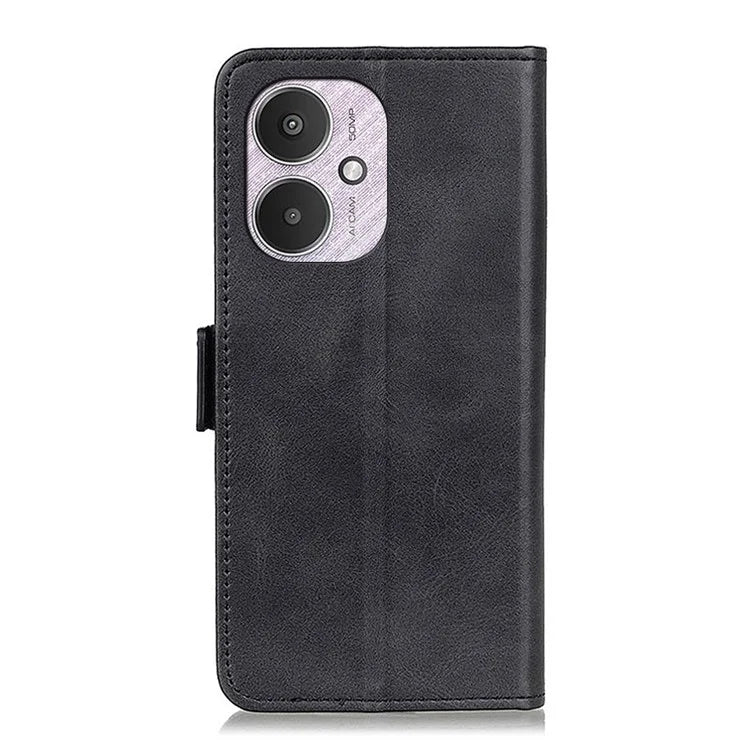 For Xiaomi Redmi 13C 4G / Poco C65 4G / Redmi 13C 5G Case Cowhide Texture Phone Shell with Stand and Wallet