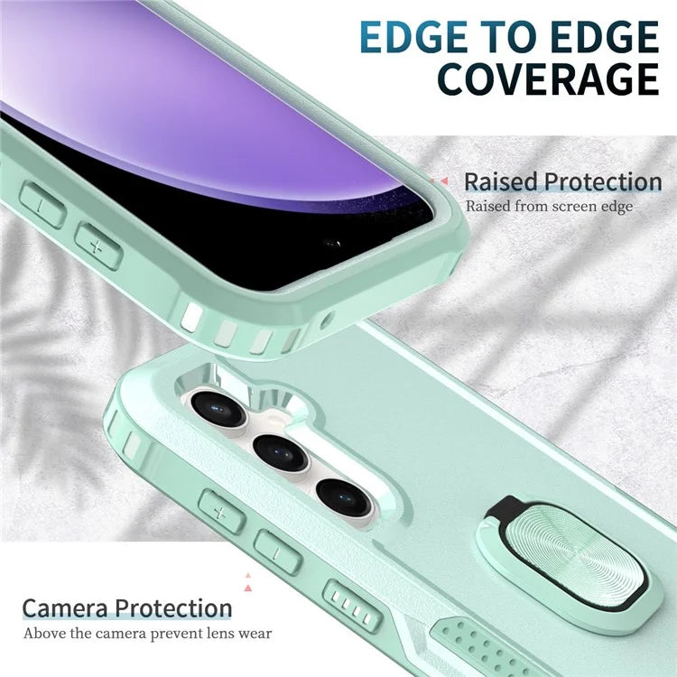 For Samsung Galaxy S23 FE Case Rotary Ring Kickstand Phone Cover