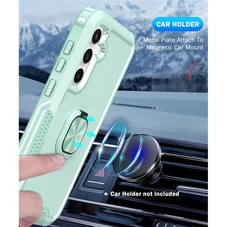 For Samsung Galaxy S23 FE Case Rotary Ring Kickstand Phone Cover