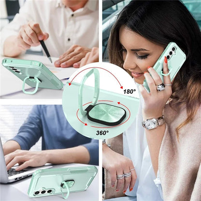 For Samsung Galaxy S23 FE Case Rotary Ring Kickstand Phone Cover