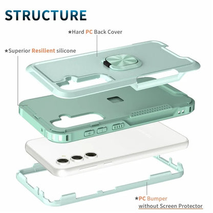 For Samsung Galaxy S23 FE Case Rotary Ring Kickstand Phone Cover