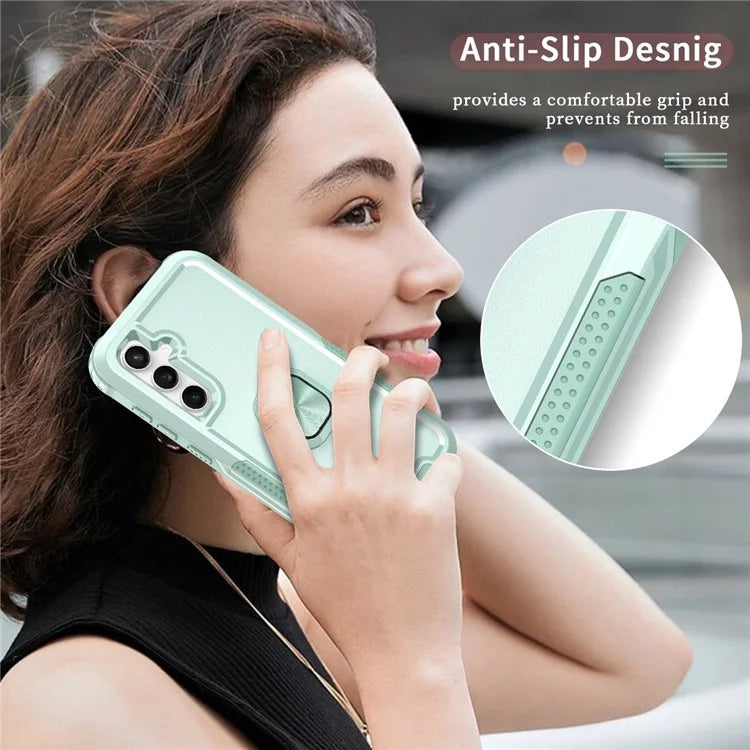 For Samsung Galaxy S23 FE Case Rotary Ring Kickstand Phone Cover