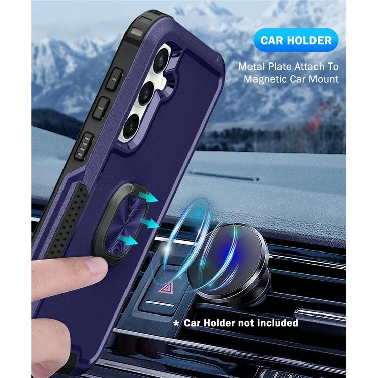 For Samsung Galaxy S23 FE Case Rotary Ring Kickstand Phone Cover