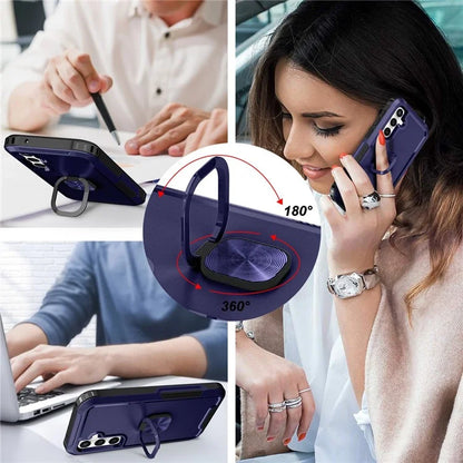 For Samsung Galaxy S23 FE Case Rotary Ring Kickstand Phone Cover