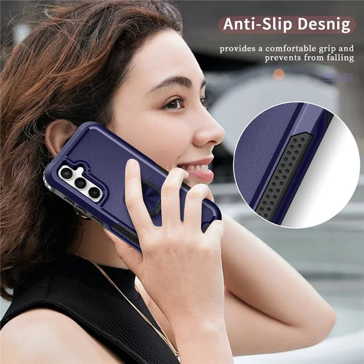 For Samsung Galaxy S23 FE Case Rotary Ring Kickstand Phone Cover