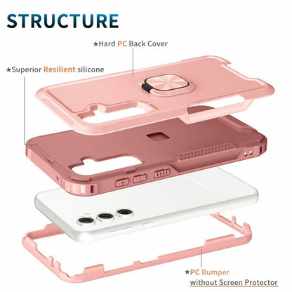 For Samsung Galaxy S23 FE Case Rotary Ring Kickstand Phone Cover