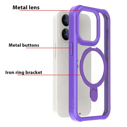 For iPhone 15 Pro Max Magnetic Case GW202 Kickstand PC+TPU Protective Phone Cover