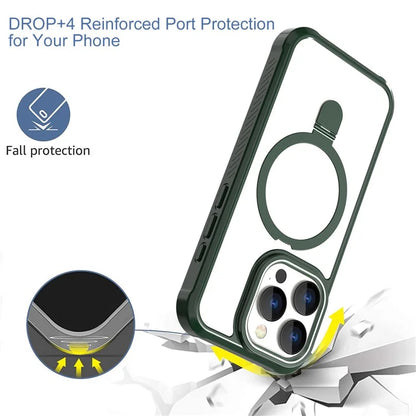 For iPhone 15 Pro GW202 Kickstand Phone Case Back Cover Compatible with Magsafe